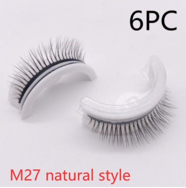 Reusable 3D Mink Lashes Natural False Eyelashes Self Adhesive Fake Glue Free Makeup Eyelash Extension Silk by Mirlaine Univers