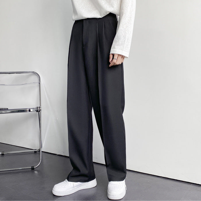 Hong Kong Style Thin Draping Draping Suit Pants For Men