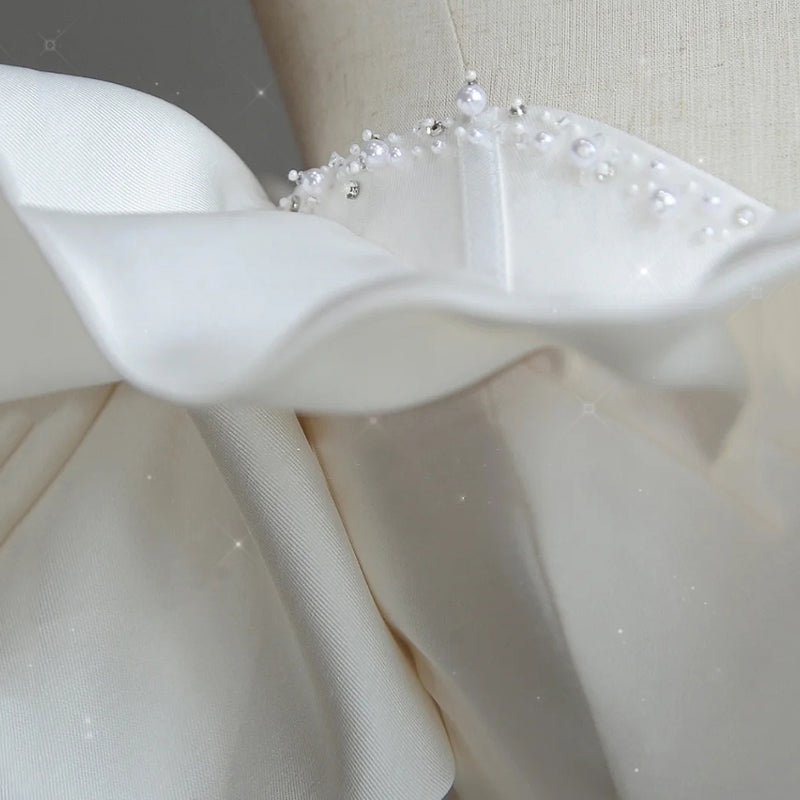 Satin Light Wedding Dress Bride French Super Fairy by Mirlaine Univers