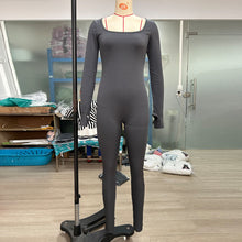 Threaded Square Collar Buttocks Slim Jumpsuit by Mirlaine Univers