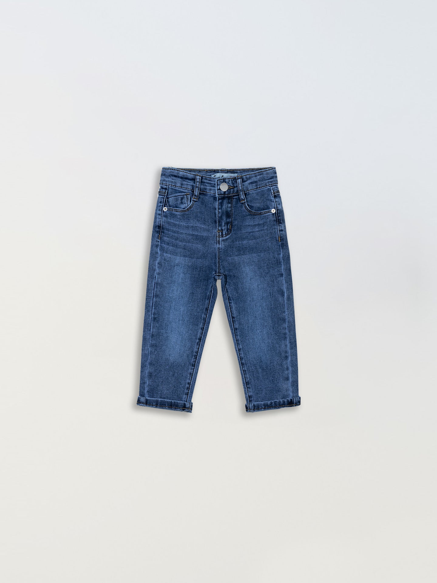 Basic-Style Girls Denim Stretch Trousers by Mirlaine Univers
