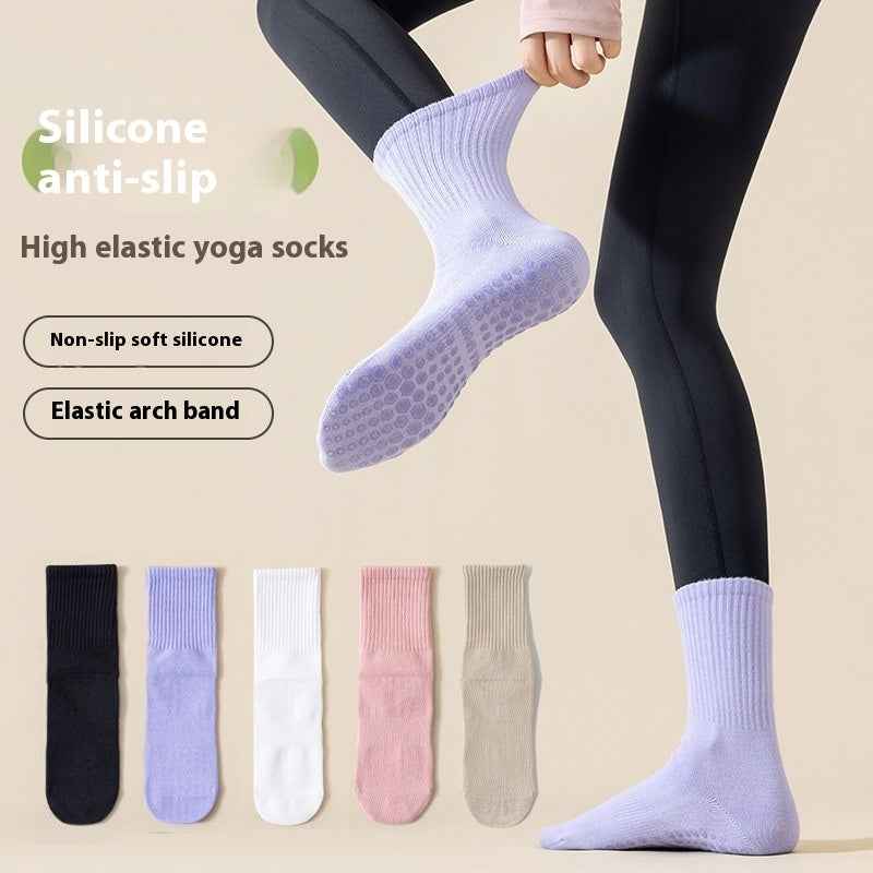 Tube Socks Professional Sports Anti-slip Silicone Indoor Fitness Pilates Boneless Room Socks