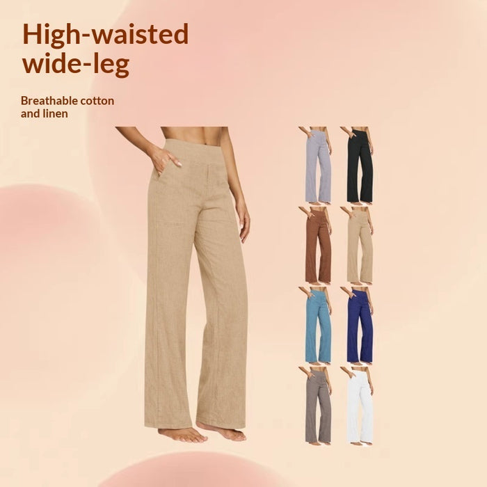 Pantalon décontracté taille haute à coupe décontractée, pantalon de travail élégant et polyvalent