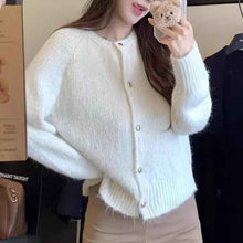 Sweet Loose-Fitting Slimming Round-Neck Knitted Top For Women