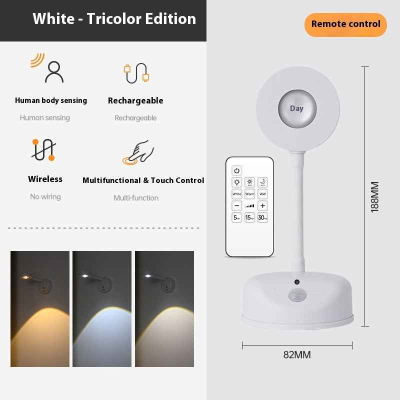Indoor Wiring Free Wall Lamp Spotlight Rechargeable Led