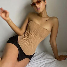 Skinny Sleeveless Tube Top Women Summer New Mesh Crop Corset Tank Party Streetwear Chest by Mirlaine Univers