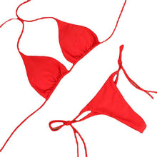 Halter Neck Tie Bikini Ladies Split Tie Swimsuit by Mirlaine Univers