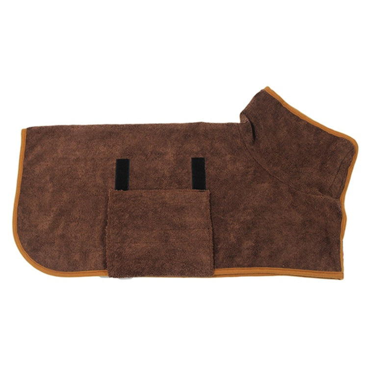 Absorbent Pet Bathrobe With Waist-wrapped Microfiber by Mirlaine Univers