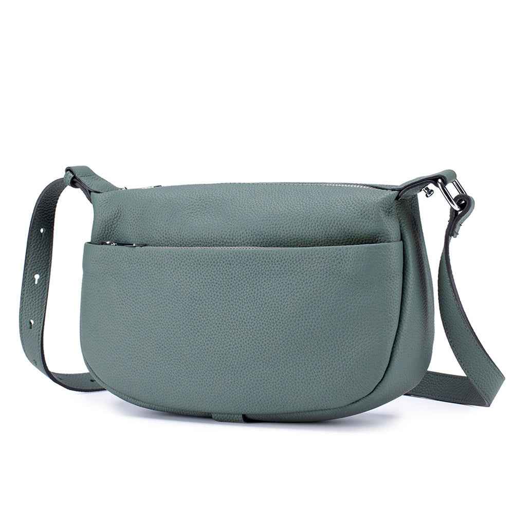 Womens Casual Commuter Fashion First-Layer Cowhide Shoulder Crossbody Bag