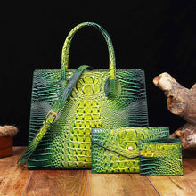 Womens Crossbody Tote Bag  With Vibrant Crocodile-Grain Design In The Brummie Style