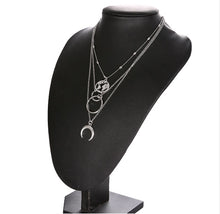Fashionable Multilayer Boho Moon Map Necklace by Mirlaine Univers