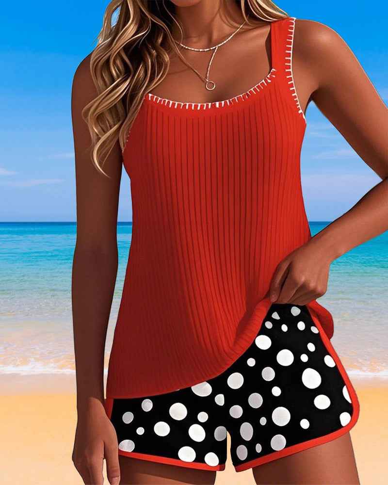 Sexy Solid Color Beach Vacation Hot Spring Bathing Suit