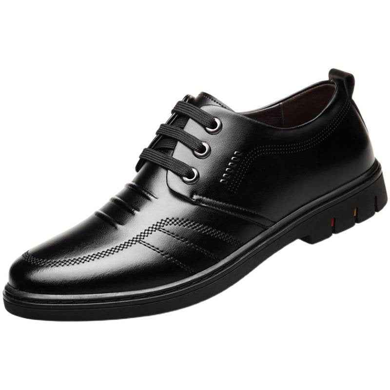 Men's Height Increasing Insole Genuine Leather Business Casual Leather Shoes