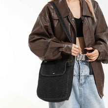 Womens Denim Commuter Crossbody Bag