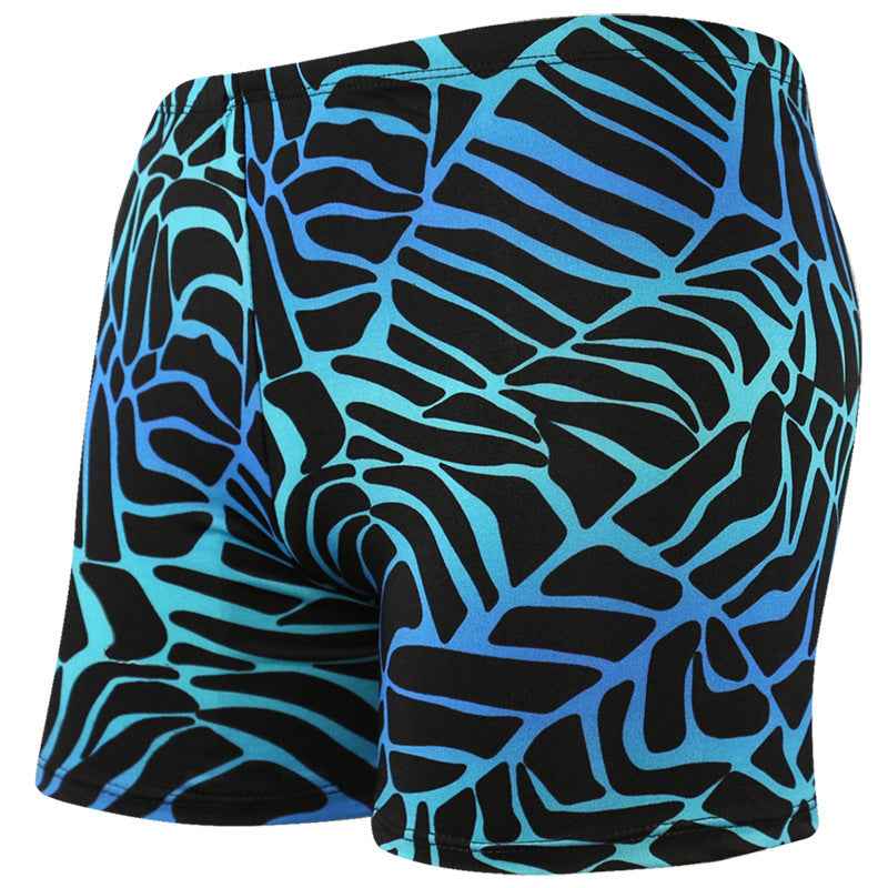Printed Adult Swimming Trunks Men's Plus Size Boxer Beach Shorts