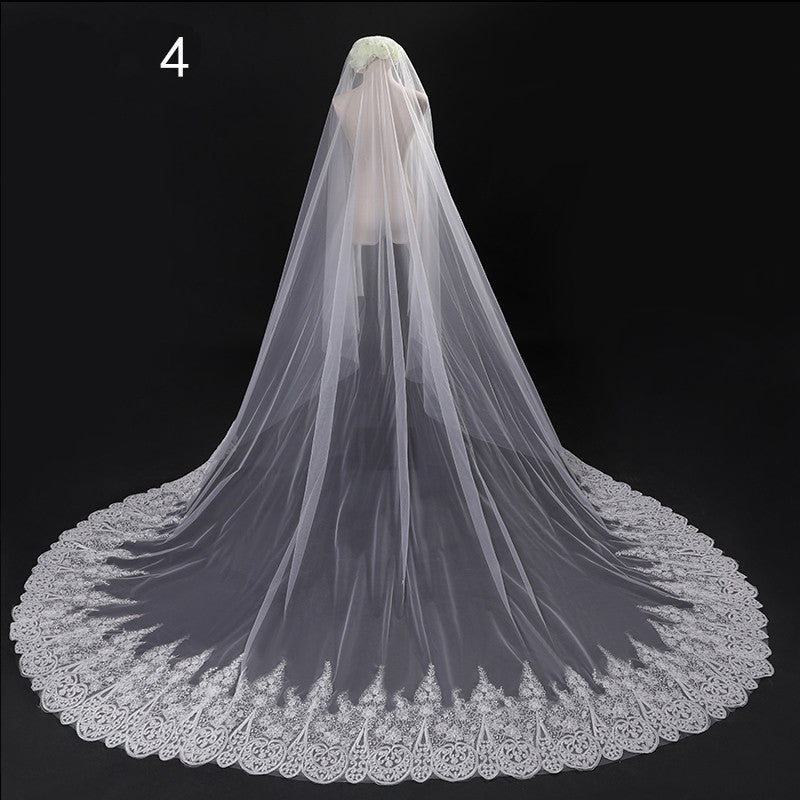 Bride Wedding Master Wedding Veil Long Long Tail by Mirlaine Univers