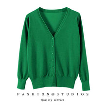 Women's Slim-fit SpringAutumn Plus-size Knitted Cardigan