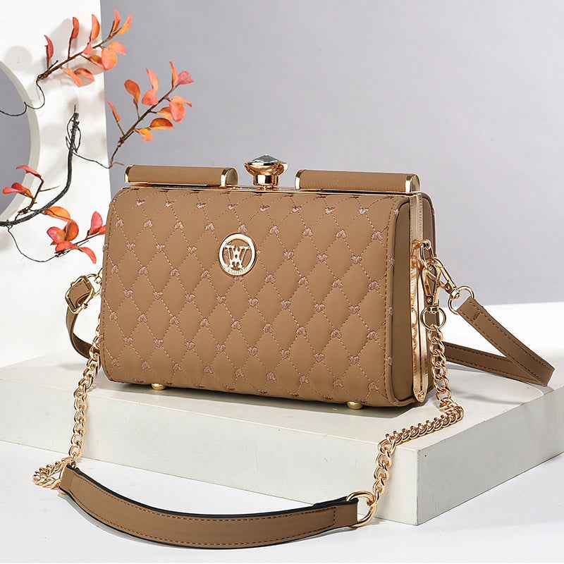 Niche Trendy Diamond-quilted Shoulder Bag With A Premium Texture