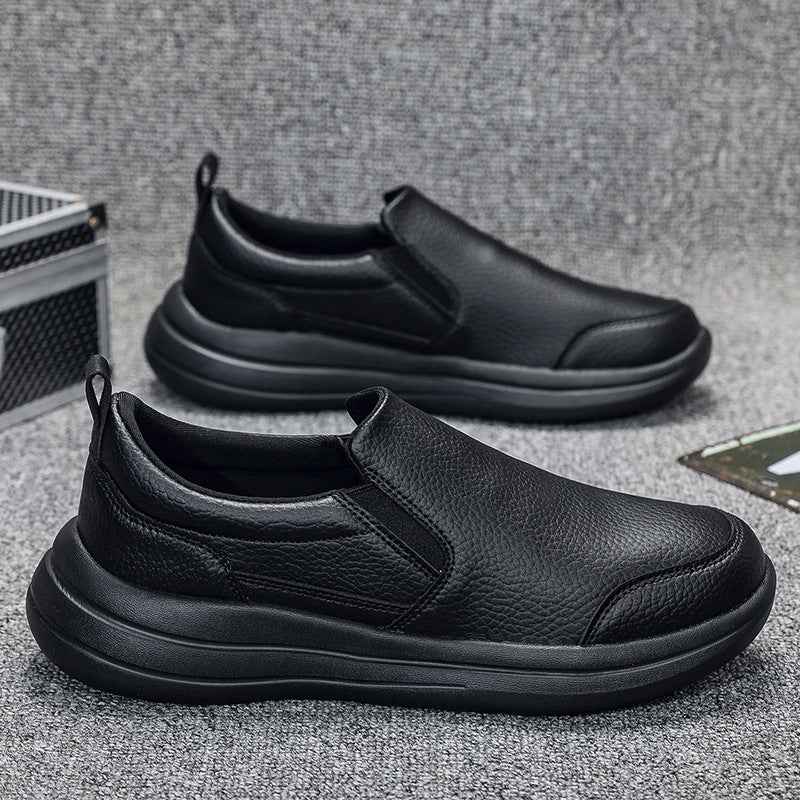 Mens Lightweight Luxury Leather Walking Shoes For Casual Wear