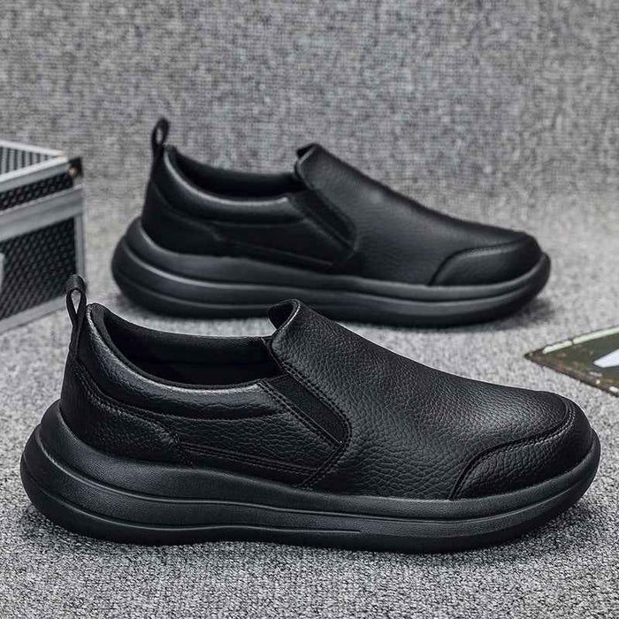 Mens Lightweight Luxury Leather Walking Shoes For Casual Wear