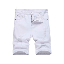 Men's Denim Shorts Summer Ripped Stretch