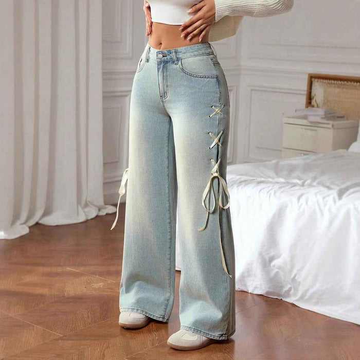 Jean décontracté ample à jambes larges