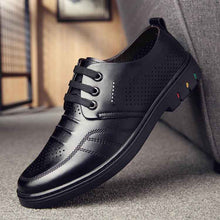 Men's Height Increasing Insole Genuine Leather Business Casual Leather Shoes