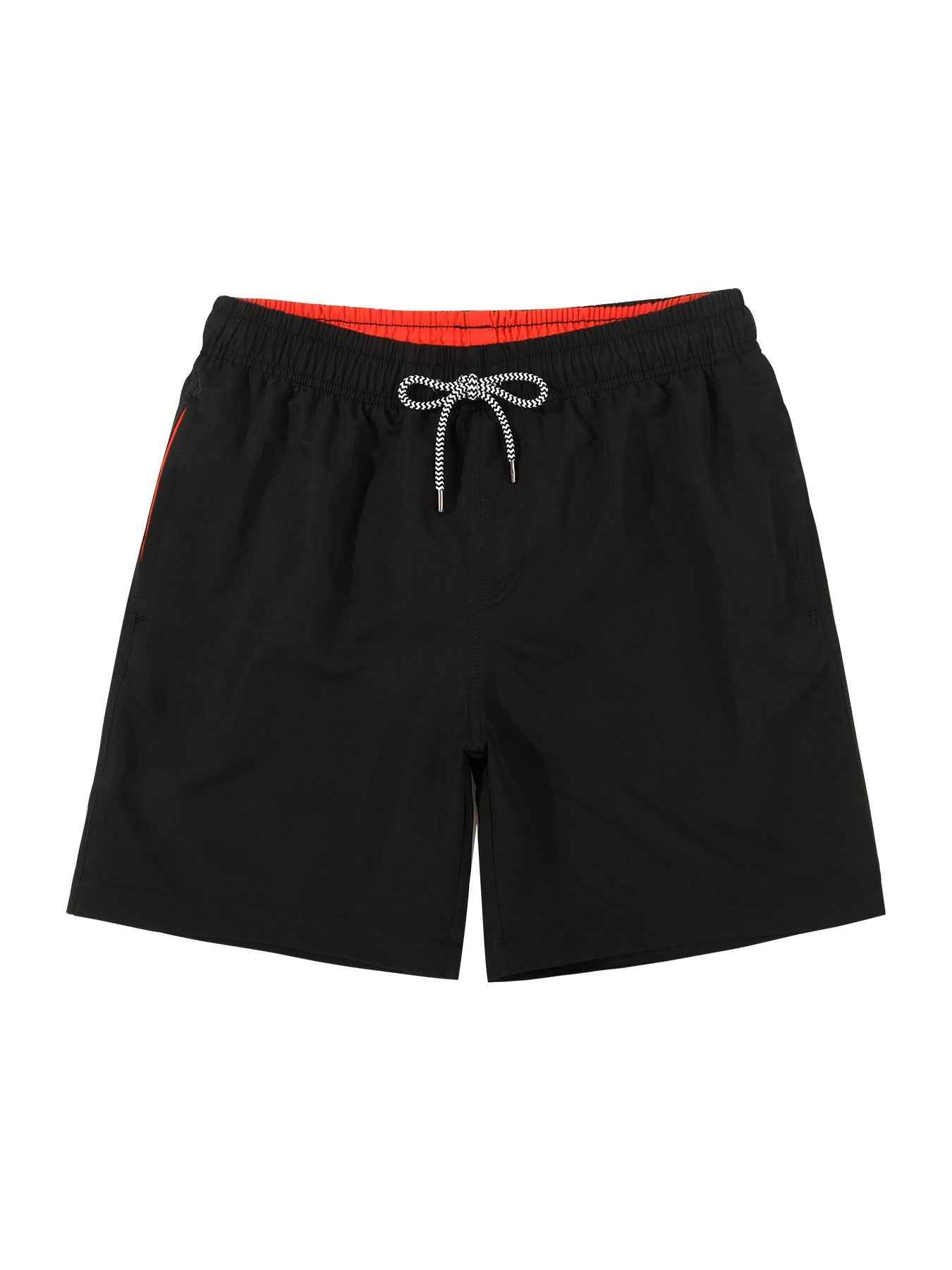 Solid Color Lined Men Swim Trunkscomfortable No Awkward Bulges Relaxed Fit And Quick Drying