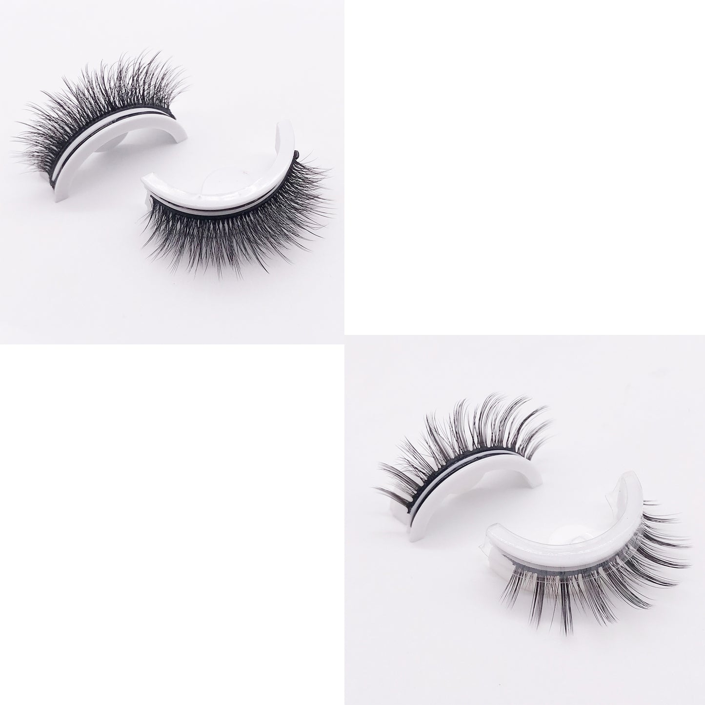 Reusable 3D Mink Lashes Natural False Eyelashes Self Adhesive Fake Glue Free Makeup Eyelash Extension Silk by Mirlaine Univers