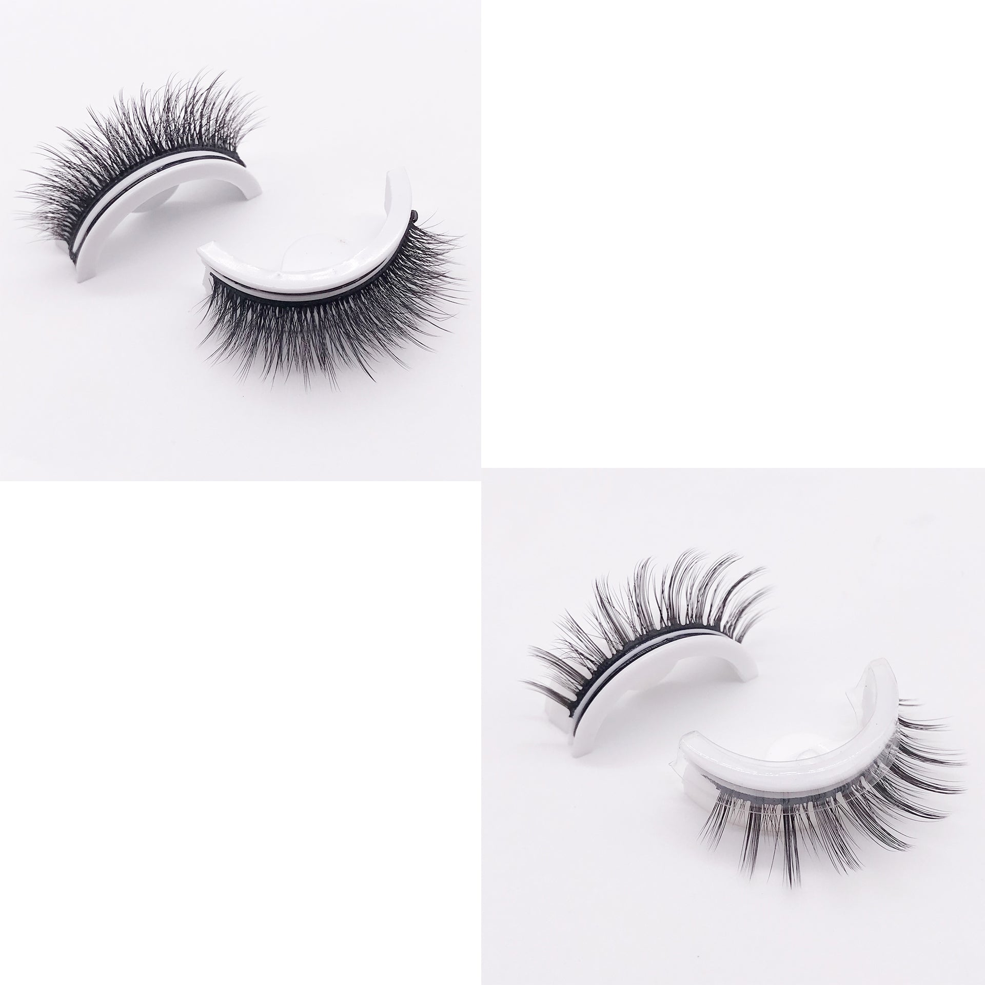 Reusable 3D Mink Lashes Natural False Eyelashes Self Adhesive Fake Glue Free Makeup Eyelash Extension Silk by Mirlaine Univers