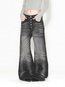 Retro Zipped Five Button Jeans