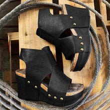 Wedge-heeled Open-toe Sandals For Women