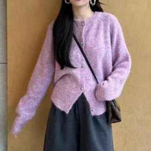Sweet Loose-Fitting Slimming Round-Neck Knitted Top For Women