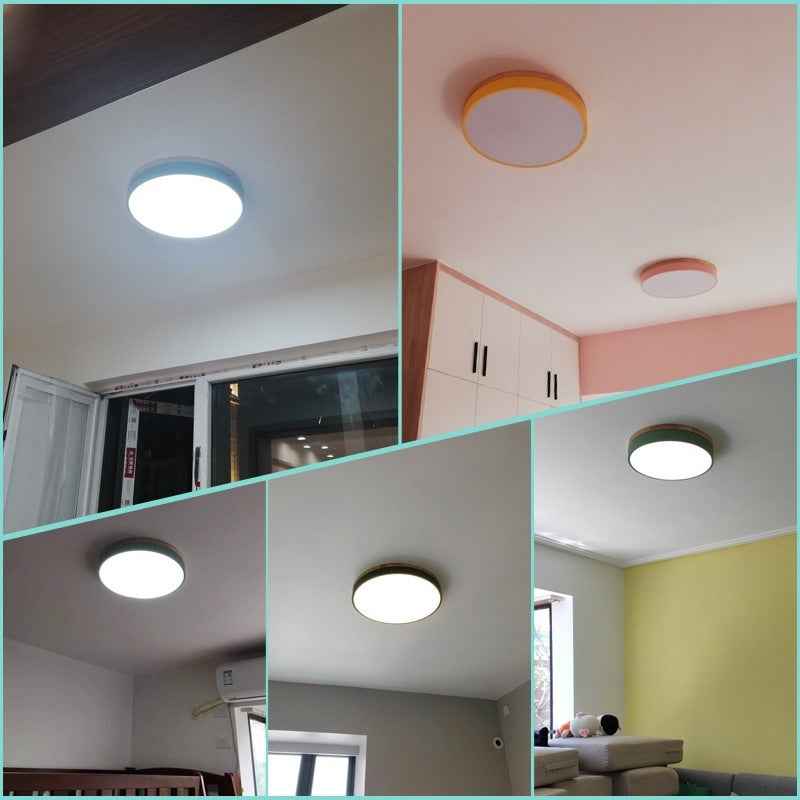 Macaron Round Bedroom Simple Study Living Room Ceiling Lamp