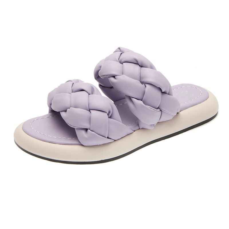 Sandals For Women To Wear In Summer New Korean Students Flat Knitting