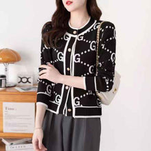 Womens Round-neck Long-sleeve Cardigan Topcoat