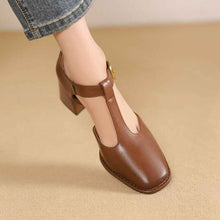 Square Toe T-shaped Buckle Sandals For Women