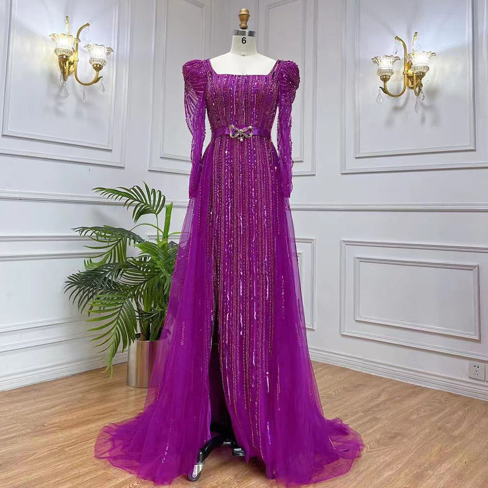 Rose Red Host Performance Evening Dress by Mirlaine Univers