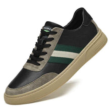 New Men's Flat Casual Shoes Lace-up Cow Leather Board Shoes