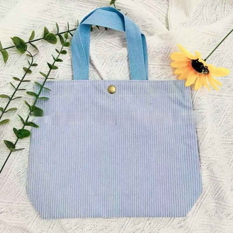 Rough-yarn Minimalist-style Tote With Double-sided Prints A Versatile High-capacity Womens Canvas Bag