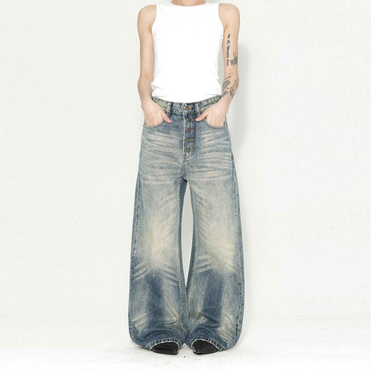 Retro Zipped Five Button Jeans