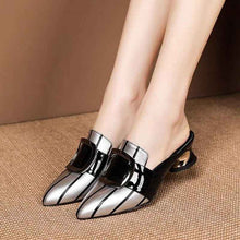 Square Head Half Drag Thick Heel Baotou Sandals For Women