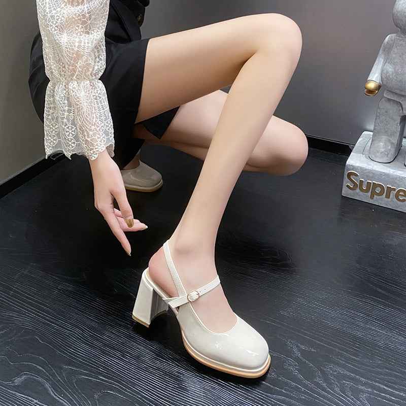 French Toe Cap New High Heel Sandals Women