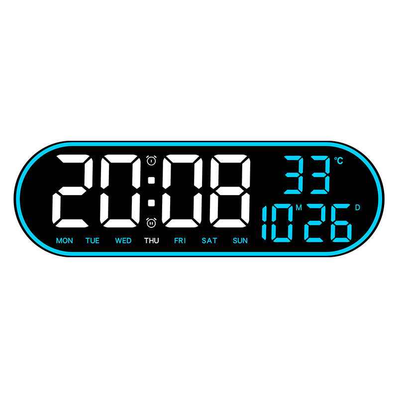 Simple Multifunctional Clock Living Room Wall Clock Home Decoration Digital Electronic Clock