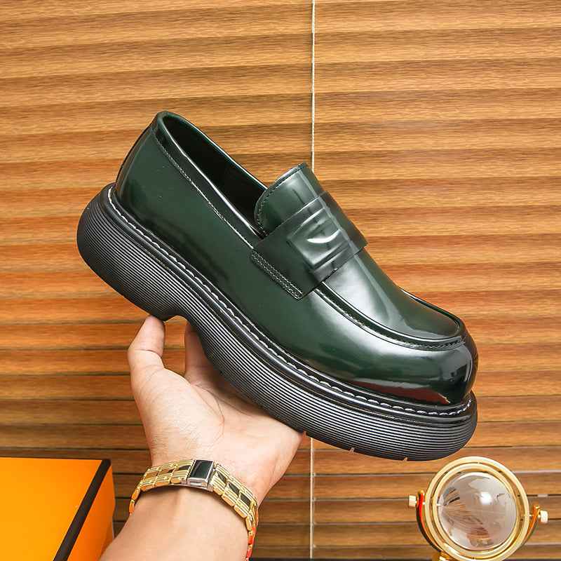 Business Formal Britishstyle Glossy Heightincreasing Leather Shoes