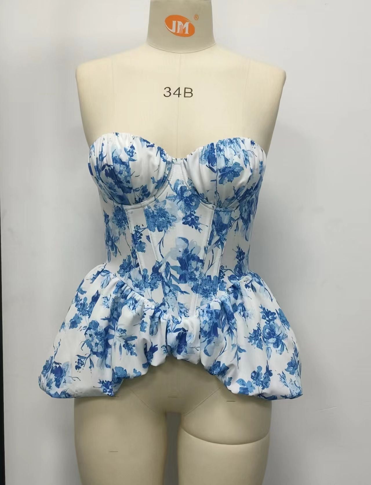 Printed Fishtail Hem Boning Bustier Top by Mirlaine Univers Printed Fishtail Hem Boning Bustier Top Mirlaine Univers printed-fishtail-hem-boning-bustier-top 4 Printed Fishtail Hem Boning Bustier Top Mirlaine Univers Printed Fishtail Hem Boning Bustier Top