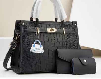Stylish And Minimalist Macaron Three-piece Handbag