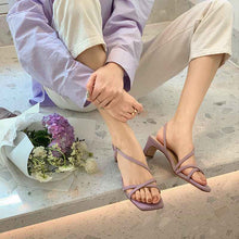 Thin Strap  Toe Mid-heeled Sandals Women