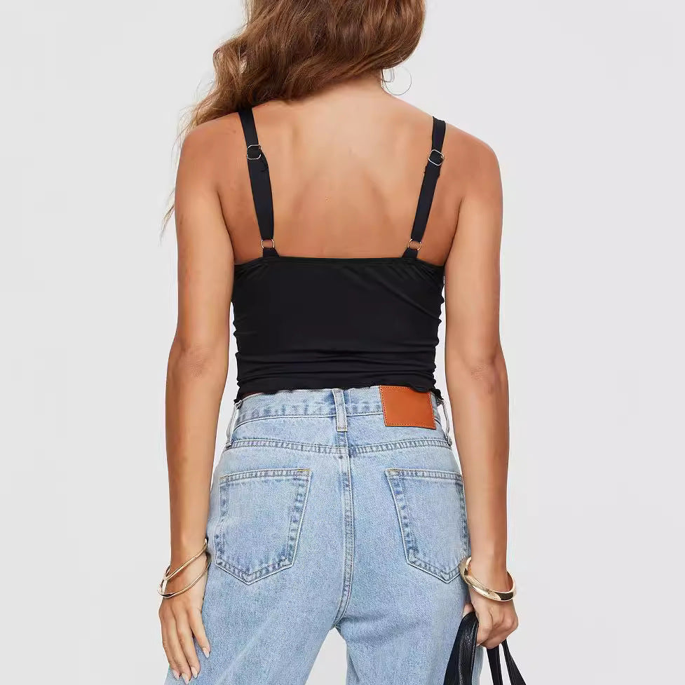 Women's Fashionable Casual Knotted Slim-fit Camisole by Mirlaine Univers Women's Fashionable Casual Knotted Slim-fit Camisole Mirlaine Univers womens-fashionable-casual-knotted-slim-fit-camisole 0 Women's Fashionable Casual Knotted Slim-fit Camisole Mirlaine Univers Women's Fashionable Casual Knotted Slim-fit Camisole