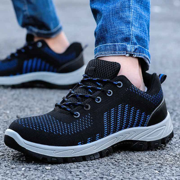 Chaussures de sécurité respirantes en maille tissée, antistatiques, anti-écrasement et anti-perforation